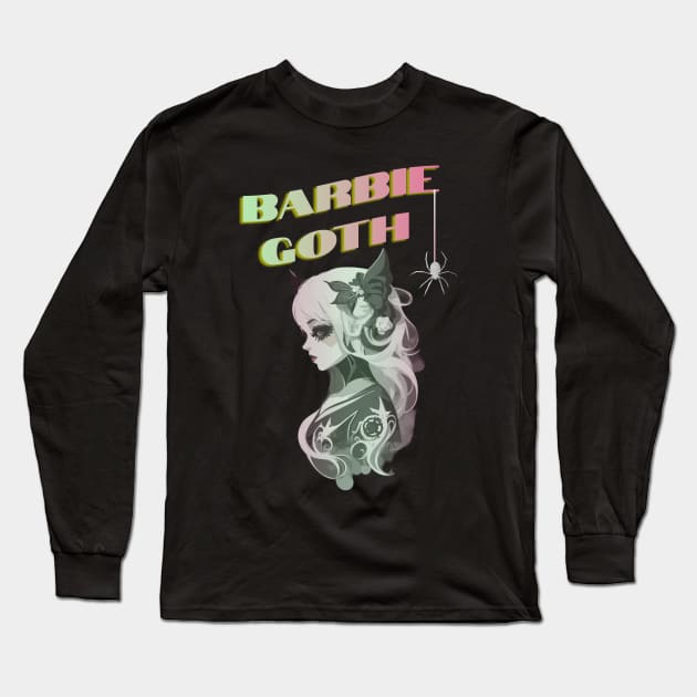 Barbie Goth Design Long Sleeve T-Shirt by YeaLove